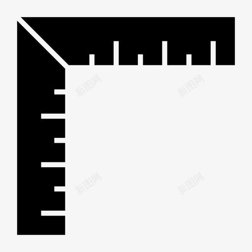 正方形角度角图标svg_新图网 https://ixintu.com 公制 正方形 测量 测量单位 角 角度