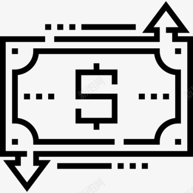 美元投资53线性图标图标