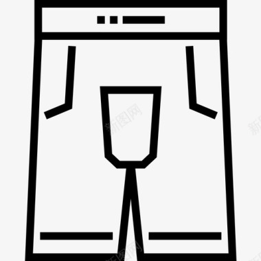 裤子美式足球7直线型图标图标