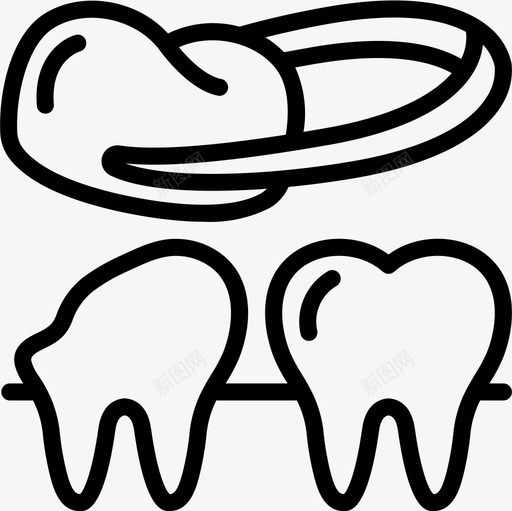 牙冠牙科学4线性图标svg_新图网 https://ixintu.com 牙冠 牙科 科学 线性