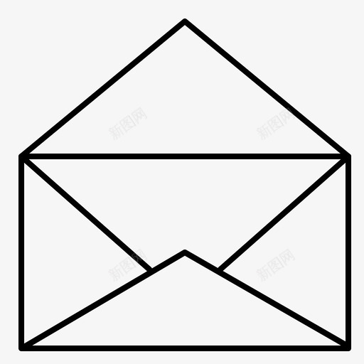 邮件信封开放式图标svg_新图网 https://ixintu.com 信封 开放式 网络和社交媒体 邮件