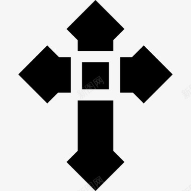 十字架胡里11号填充物图标图标