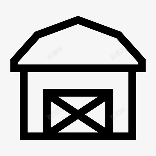 谷仓谷仓屋农场图标svg_新图网 https://ixintu.com 农场 园艺 庇护所 谷仓 谷仓屋