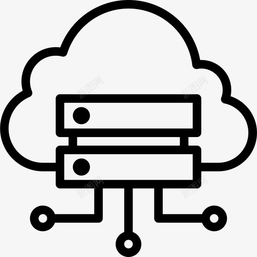 云计算计算机数据存储线性图标svg_新图网 https://ixintu.com 云计算 存储 数据 线性 计算机
