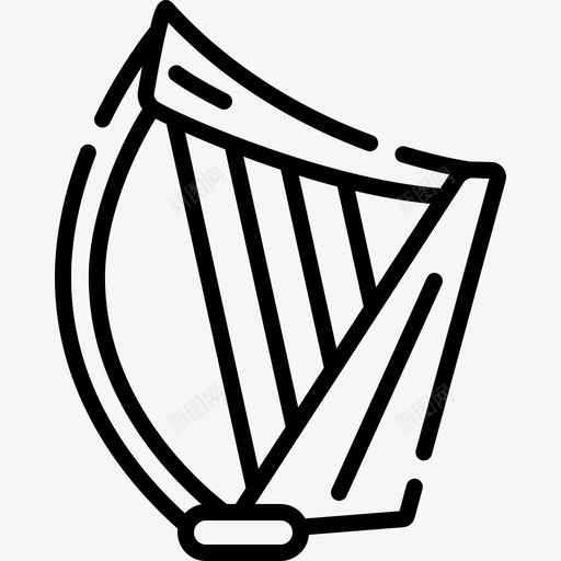 竖琴爱尔兰8直系图标svg_新图网 https://ixintu.com 爱尔兰 直系 竖琴