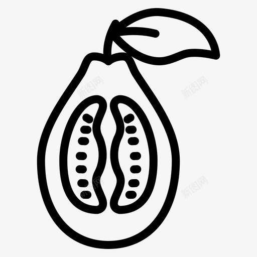 番石榴食品水果图标svg_新图网 https://ixintu.com 概述 水果 热带 番石榴 食品