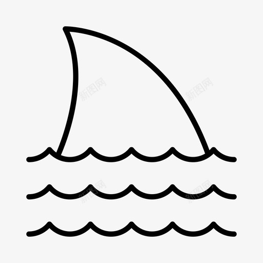 鲨鱼海洋生物学航海图标svg_新图网 https://ixintu.com 海军 海洋 海洋生物学 航海 鲨鱼