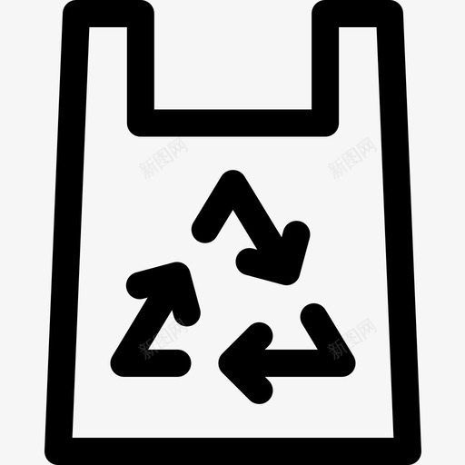 塑料袋生态169线性图标svg_新图网 https://ixintu.com 塑料袋 生态 线性