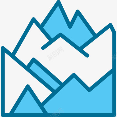 山酒店和旅游4蓝色图标图标