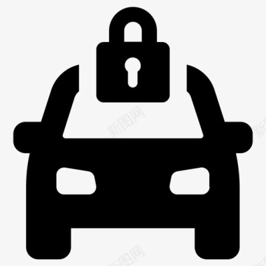 汽车锁保护车辆安全图标图标