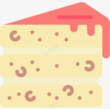 蛋糕食物130扁平图标图标