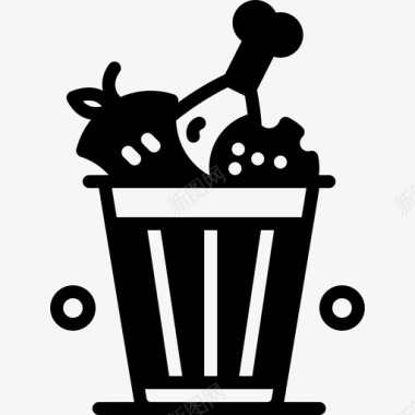 垃圾食物废料图标图标