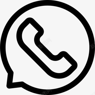 Whatsapp交流线性图标图标