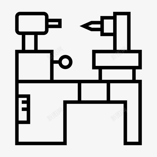 机械工业制造图标svg_新图网 https://ixintu.com 制造 工业 机器人 机器线 机械 生产