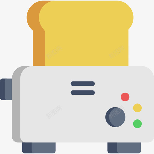 烤面包机电子62扁平图标svg_新图网 https://ixintu.com 扁平 烤面包 电子 面包机