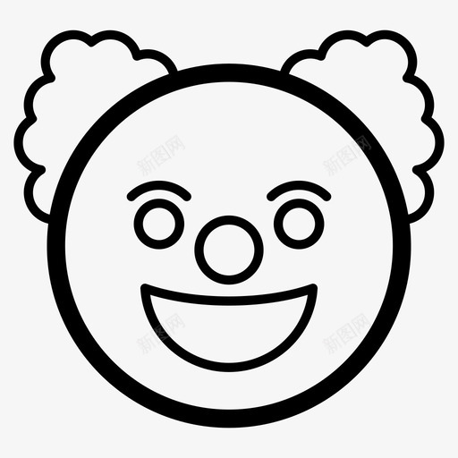 小丑皮耶罗笑脸图标svg_新图网 https://ixintu.com 小丑 皮耶罗 笑脸 表情符号线向量图标