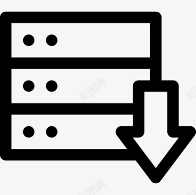 数据库数据库和服务器8线性图标图标