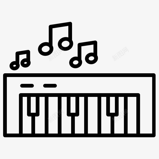 钢琴音乐学校图标svg_新图网 https://ixintu.com 学校 钢琴 音乐