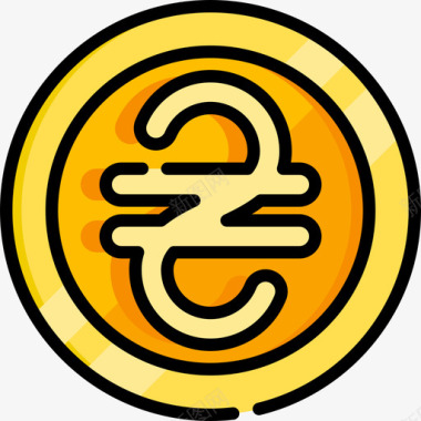 格里夫纳货币8线形颜色图标图标