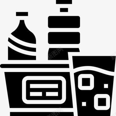 饮料野餐元素2字形图标图标