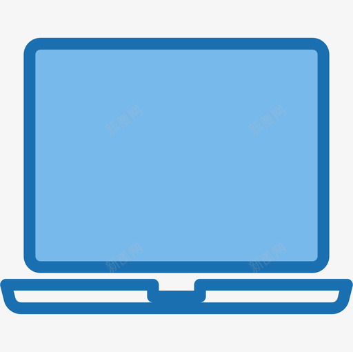 笔记本电脑办公用品4蓝色图标svg_新图网 https://ixintu.com 办公用品 电脑 笔记本 蓝色