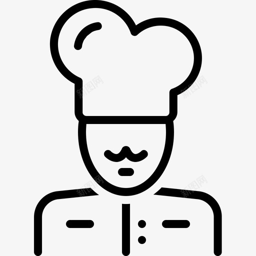 厨师面包师大师图标svg_新图网 https://ixintu.com 专业 人士 厨师 大师 面包师