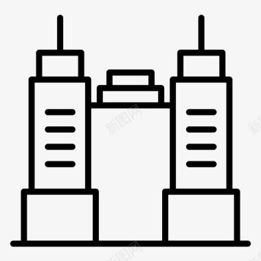 办公室49号楼轮廓图标图标