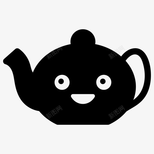 茶壶液体容器茶具图标svg_新图网 https://ixintu.com 液体容器 茶具 茶壶 表情符号矢量图标