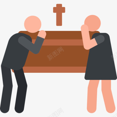 葬礼葬礼10颜色图标图标