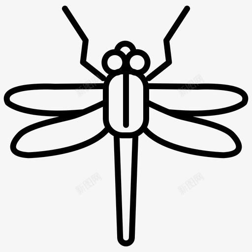 蜻蜓虫子昆虫图标svg_新图网 https://ixintu.com 昆虫 虫子 蜻蜓