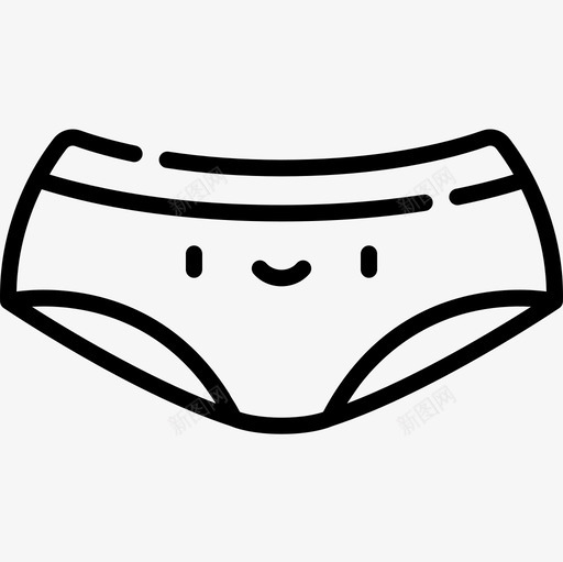 内裤衣服86直线型图标svg_新图网 https://ixintu.com 内裤 直线 线型 衣服