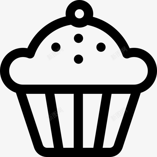 纸杯蛋糕派对庆祝11直系图标svg_新图网 https://ixintu.com 派对庆祝11 直系 纸杯蛋糕