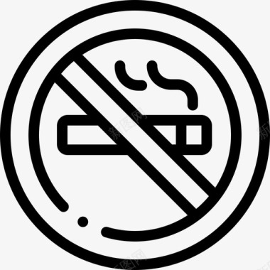 禁止吸烟火车站3直线图标图标