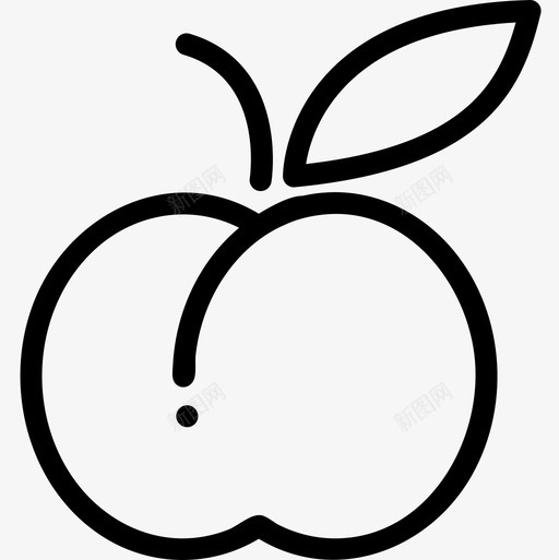 桃子水果和蔬菜24种直线型图标svg_新图网 https://ixintu.com 桃子 水果和蔬菜24种 直线型