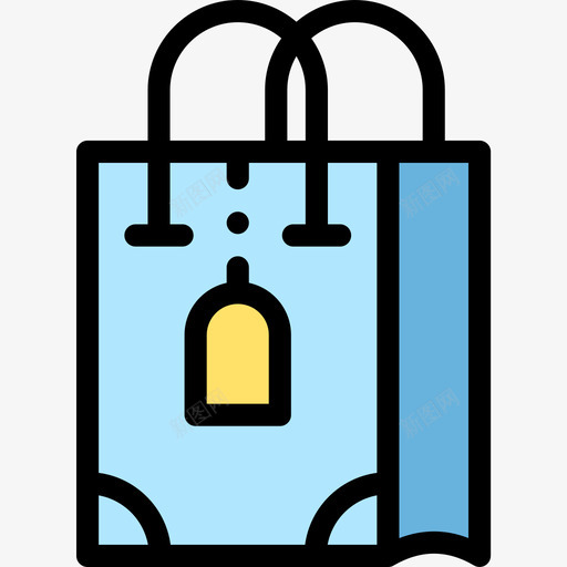 购物袋电子商务102线性颜色图标svg_新图网 https://ixintu.com 电子商务 线性 购物袋 颜色