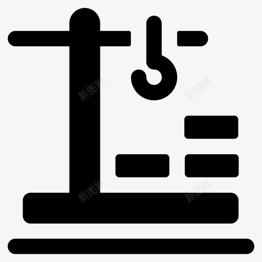 吊钩建筑起重机起重机吊钩图标svg_新图网 https://ixintu.com 升降机 吊钩 建筑 房地产 符号 起重机