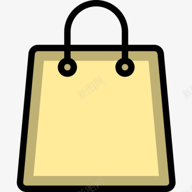 购物袋基本款13线性颜色图标图标