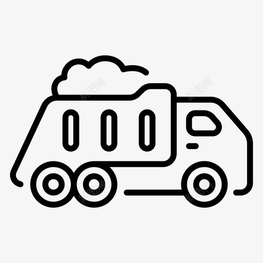 自卸卡车重型工业图标svg_新图网 https://ixintu.com 卡车 工业 建造 房屋 自卸 车辆 重型