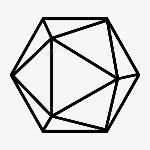 多边形三维形状图标svg_新图网 https://ixintu.com 三维 三角形 多边形 实体 形状
