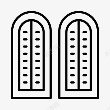 拱形窗建筑房屋图标图标