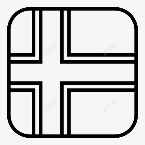 挪威国旗国家世界图标svg_新图网 https://ixintu.com 世界 国家 国旗 圆形 挪威 方形 简化
