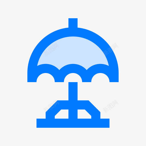 雨伞花园16蓝色图标svg_新图网 https://ixintu.com 花园 蓝色 雨伞