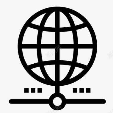 地球数据互联网图标图标