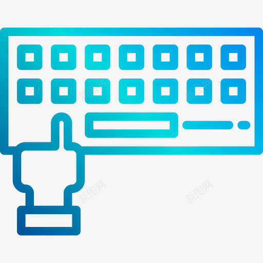 打字书写器2线性梯度图标svg_新图网 https://ixintu.com 书写器2 打字 线性梯度