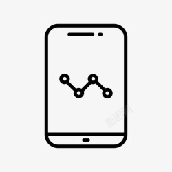 行动电话分析电话商务营销图标高清图片
