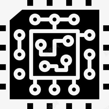 芯片计算机数据存储2固态图标图标