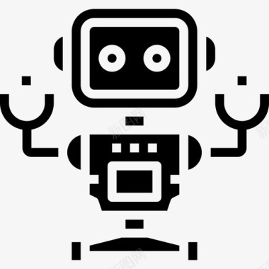 机器人数字商务2固态图标图标