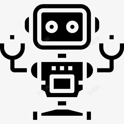 机器人数字商务2固态图标svg_新图网 https://ixintu.com 商务 固态 数字 机器人