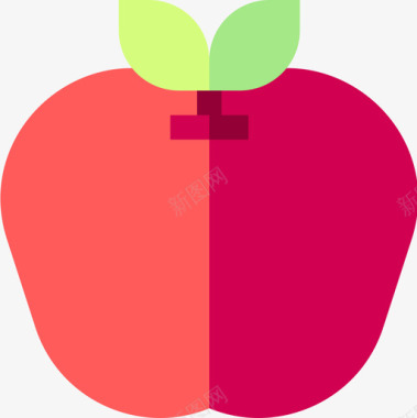 苹果健康食品24扁平图标图标