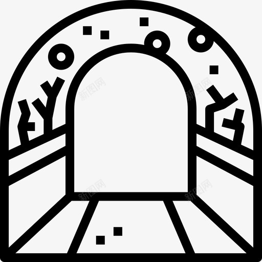 隧道水族馆直线图标svg_新图网 https://ixintu.com 水族馆 直线 隧道